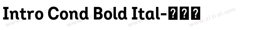 Intro Cond Bold Ital字体转换